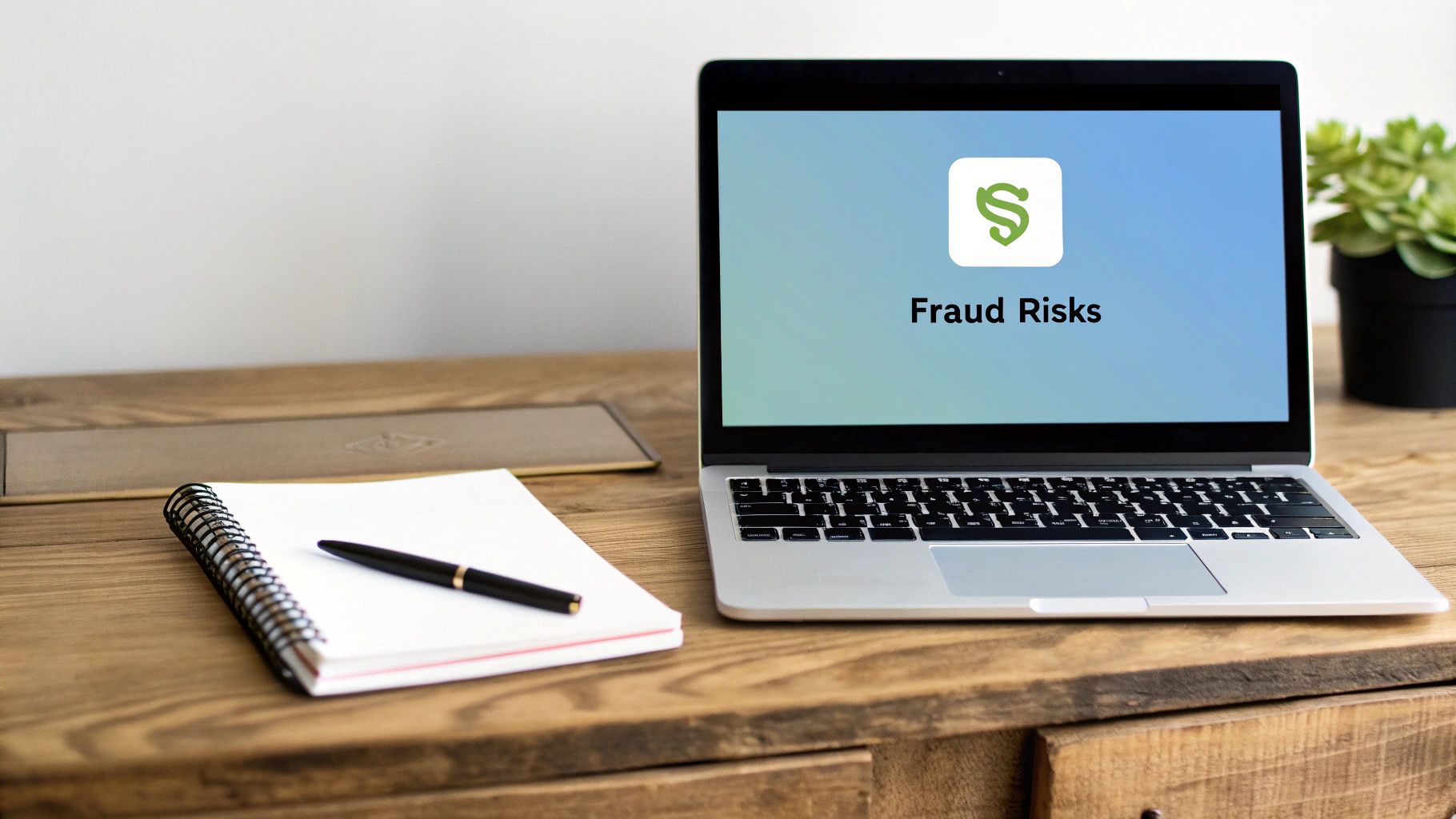 Laptop displaying a fraud risks dashboard, representing Shopify's first line of fraud protection defense