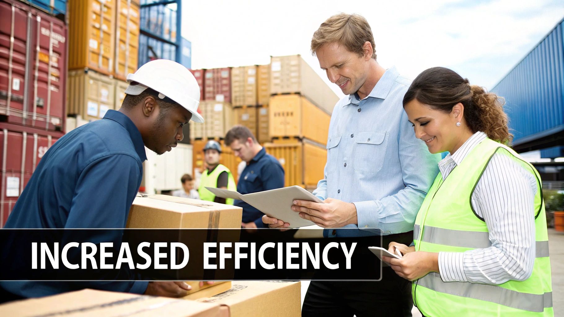 Warehouse staff reviewing inventory efficiency with an apparel fulfillment services partner