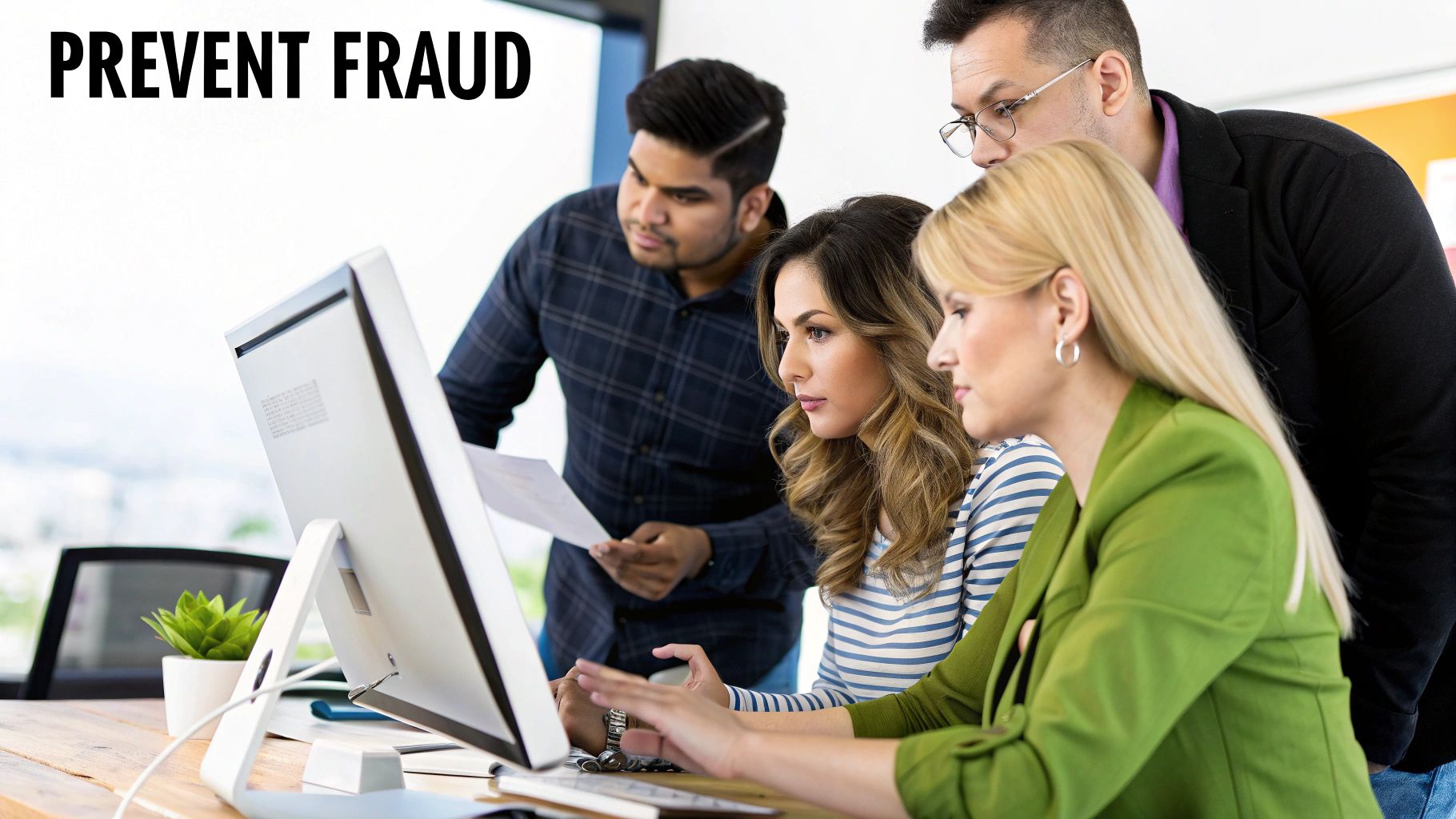 Team reviewing a flagged order together, part of a Shopify fraud protection playbook for high-risk orders